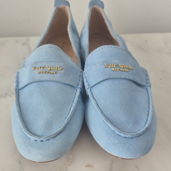 Kate Spade Sky Blue Suede Flats - Picture 2 of 8